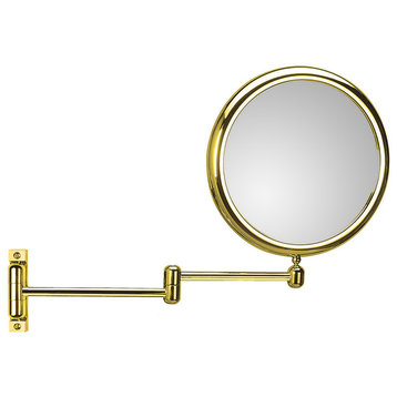 Doppiolo 40-2 Two Arm Gold Magnifying Mirror 3x