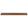 Levie Wooden Picture Ledge Wall Shelf, Rustic Brown 42"