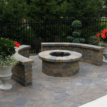 Paver Patio and Fire Place