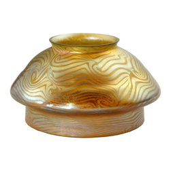 American Tiffany Studios Art Glass King Tut Lamp Shade - Lighting Globes And Shades