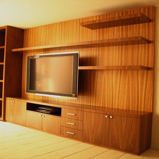 This is an example of a contemporary home cinema in Mexico City.