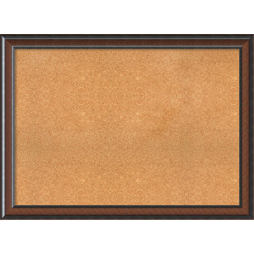 Framed Cork Board, Cyprus Walnut Wood, 45x33