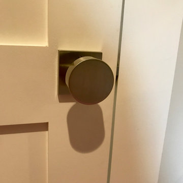Door hardware at the lake house