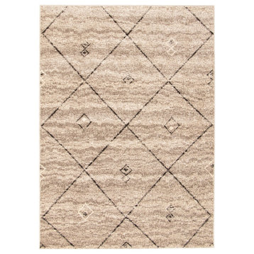 eCarpetGallery Moroccan Style, Grey/Brown Carpet, 7'10" x 10'2"