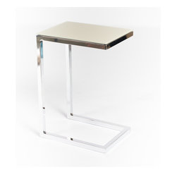 Safari Cee Chrome Side Table | Latte Acid - Coffee Tables