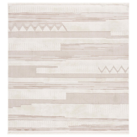 Safavieh Urban Collection URB200 Rug, Ivory/Beige, 6'7" Square