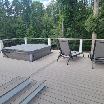 Two Tiered Deck with Hot Tub