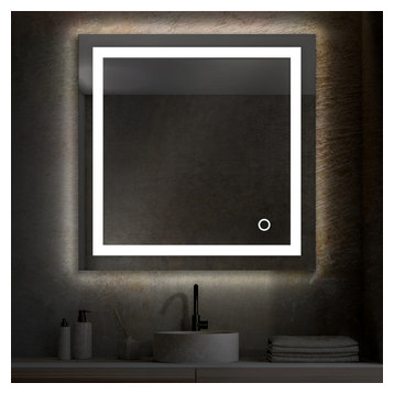 Fogless, Color Temperature Adjustable LED Mirror, 30“x30"