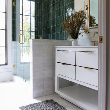 Green & Glam Guest Bathroom