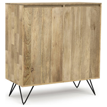 Hunter Solid Mango Wood Medium Storage Cabinet, Natural