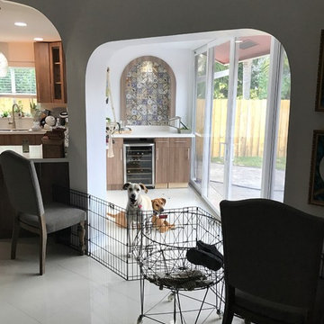bathrooms and kitchens