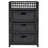 Storage Organizer With 3 Drawers Shelf Cabinet Wood Frame Cabinet for Bedroom