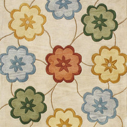 Blue Collection 26037 Hand Made Tufted Area Rug - Area Rugs