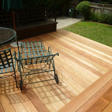 Stunning kiln dried clear redwood deck in Berkeley