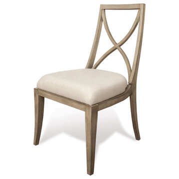 Riverside Furniture Sophie X-back Upholstered Side Chair, Set of 2