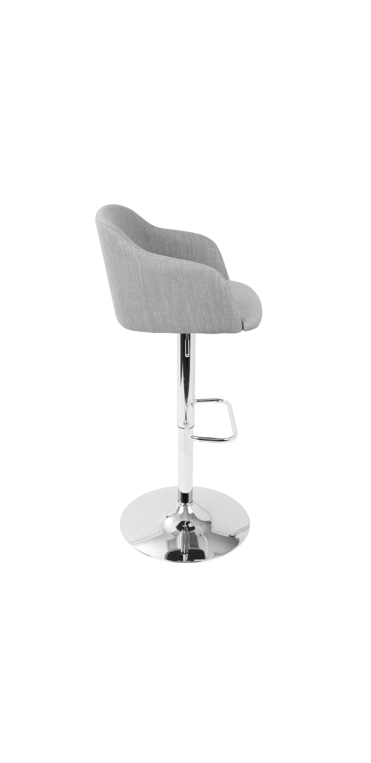 LumiSource Daniella Adjustable Height Barstool, Light Gray