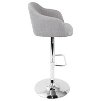 LumiSource Daniella Adjustable Height Barstool, Light Gray