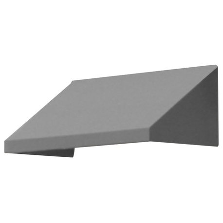 Awntech 3' New Yorker Acrylic Fabric Fixed Awning, Gray