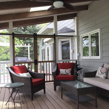 Timbertech deck with screen room and arbor