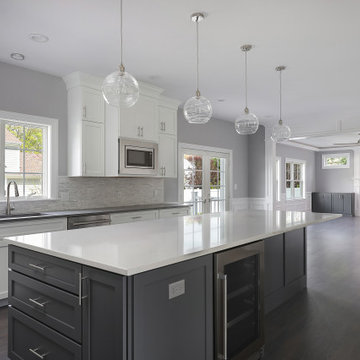 Tranquil Grey & White Shaker Kitchen