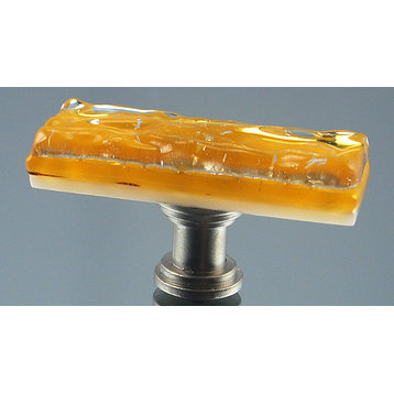 Gold Handmade Glass, Oblong Knob