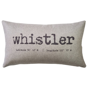 Whistler Gray Felt Coordinates Pillow 12x19, with Polyfill Insert