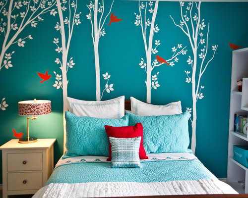 Turquoise Girls Bedroom | Houzz