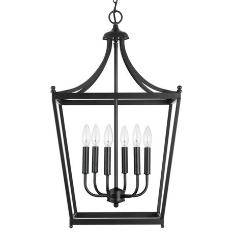 Capital Lighting 9552 Stanton 6 Light 17"W Taper Candle - Matte Black