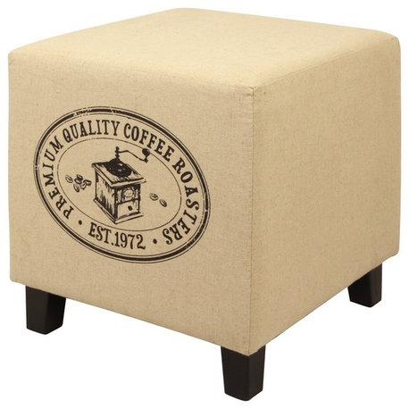 Elaina Vintage French Recycle Coffee Ottoman D