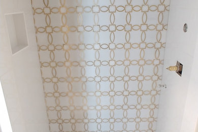 gold tile showers