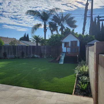 Demo & removal of hardscape, unwanted trees, & shrubs.