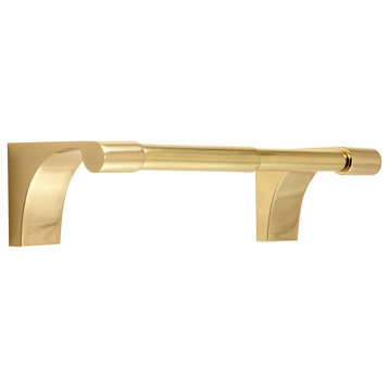 Alno A6860 Luna 6-1/4 Inch Modern Designer Double Post Toilet - Polished Brass