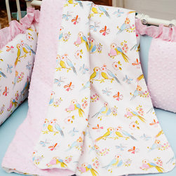 Love Birds Crib Blanket - Baby Bedding