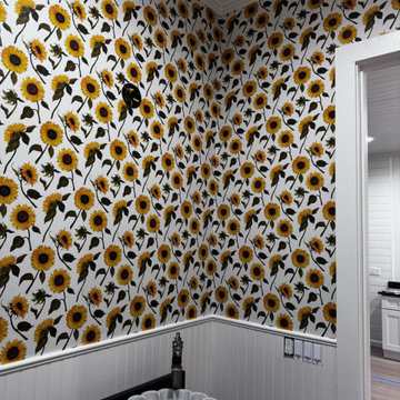 Powder room wallpaper installation Cumming