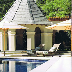 Outdoor Pool with Cabana - Outdoor Structures
