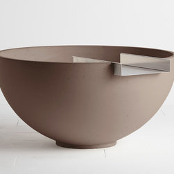 Solus Decor Scupper Water Feature in Truffle - Outdoor Fountains And Ponds