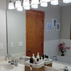 Kira Home Armada 49" Over Mirror / Bathroom Light, Frosted Glass Shades, Curved