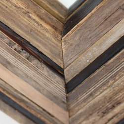 Harriot Multi Reclaimed/Recycled Wood Layered Mirror Frame - Wall Mirrors