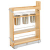 Wood Base Cabinet Utility Pull Out Organizer With Soft Close, 6"