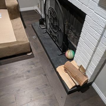Woodline Parquetry - 7 1/2" x 3/4" Engineered Hickory with 45 Degree Hand Scrape