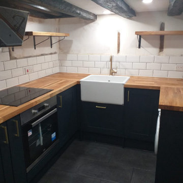 Black and Wood Kitchen