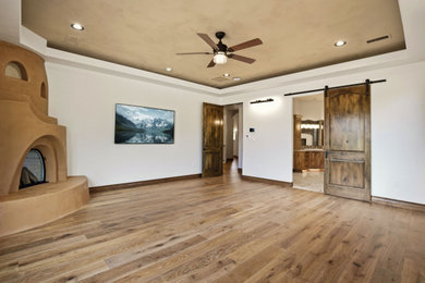 Inspiration for a mediterranean home design remodel in Albuquerque