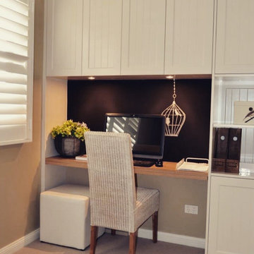 Small Study area. Desk folds out into full size