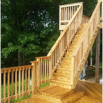3 level cedar deck