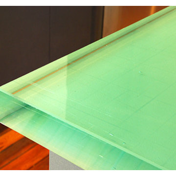 Hite Ave Louisville Residence Natural Blue Green Glass Kitchen Countertop