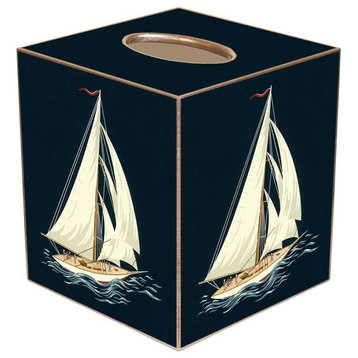 TB569 - Sailboat & Anchor Tissue Box Cover