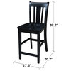 San Remo Counter Height Stool, Black, 24"