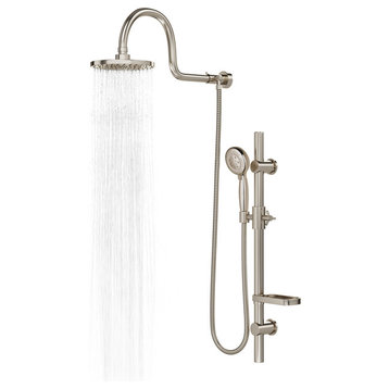 PULSE ShowerSpas Brushed Nickel Aqua Rain Shower System 1019-BN