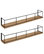 Kate and Laurel Benbrook 24 Floating Wall Shelves, Rustic Brown and Black