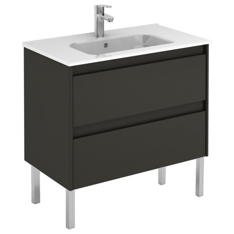 WS Bath Collections Ambra 80F Ambra 32" - Gloss Anthracite